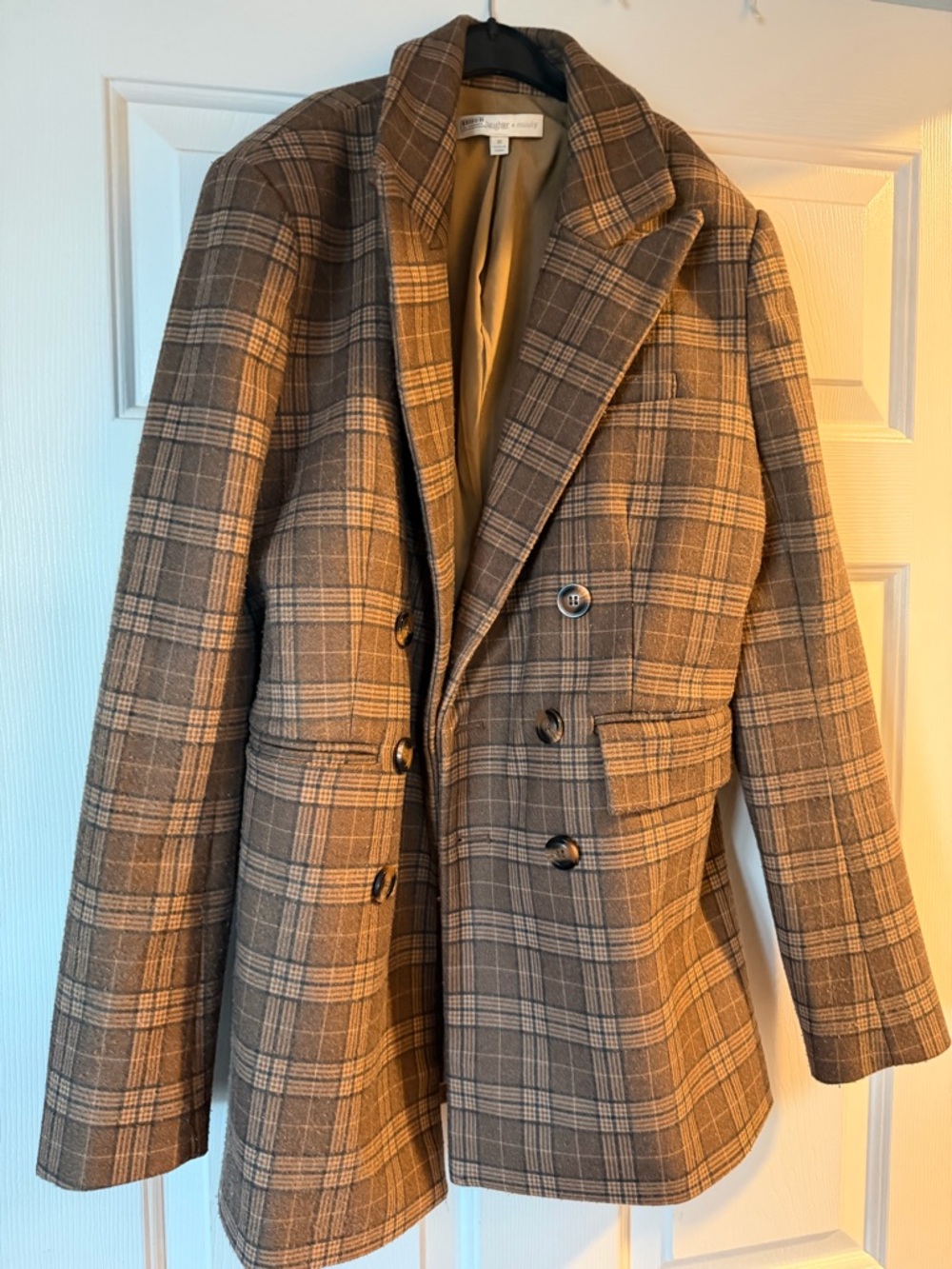 Plaid blazer Beige - XS